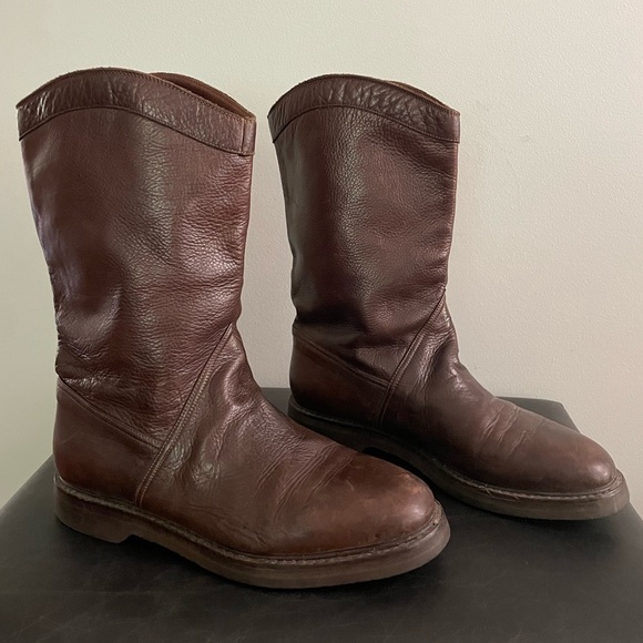 Men’s Galo Leather Boots, Brown 10 - Picture 2 of 6